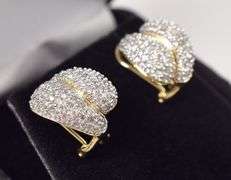 Dazzling Diamond Earrings in 14K Yellow Gold