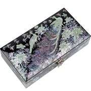 Mother of Pearl Jewelry Box Peacock Design