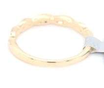 14kt Yellow gold diamond twisted band