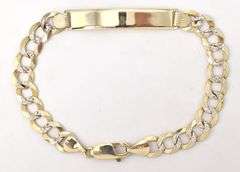 Fantastic Plaque Curb Link Bracelet in 14K Yellow Gold