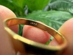 14k Yellow Solid Gold 3mm Domed Plain Men's Women's Wedding Band Size 5