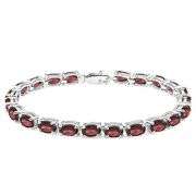 20 CARAT (23 PCS) GARNET 925 STERLING SILVER BRACELET