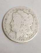 1896-O Morgan Silver Dollar, Circulated.
