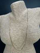 10k Yellow Gold Solid Curb Chain 2mm Link Necklace 16"