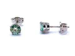 Sparkling 3.85  Ctw VVs1 Ice Blue Lab Simulated Diamond Earrings