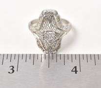 Sensational Vintage Art Deco Style Diamond Ring in 14K White Gold