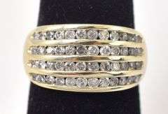 Spectacular Diamond Ring in 10K Yellow Gold