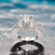 14 Kt White Gold Plate 2 Band Stackable 2.65 Ct Lab Simulated Diamond Ring Set.