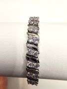 Sparkling 21.5 Ctw Lab Simulated Diamond14 Kt White Gold Plated Tennis Bracelet