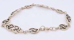 Vintage 925 Sterling Silver Bracelet with Springring Clasp