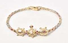 Fabulous Turtle Ring in 14K Tri-Color Gold