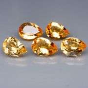 Ravishing 9.08ct 5pc golden Citrine set