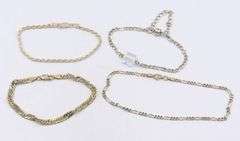 Vintage 925 Sterling Silver Group Lot of 4 Bracelets