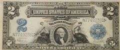 1899 $2 Dollar Silver Certificate, Circulated