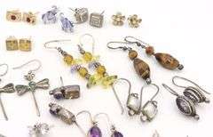 Group lot of Vintage 925 sterling silver earrings