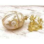 24kt Gold Handmade Russian Egg 200 Austrian Crystals