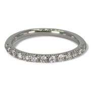14k (585) White Gold Semi Eternity Diamond Ring