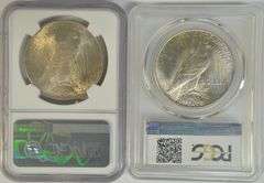 Near Gem BU 1924 (NGC) & 1925 (PCGS) Peace Silver Dollars