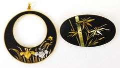 Damascene Pendant and Brooch