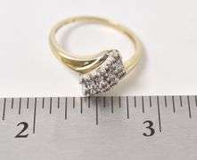 Fantastic Waterfall Diamond Ring in 10K Yellow Gold