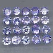 Non stop flashing 3.09ct diamond cut Tanzanite set