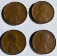 4 1909 VDB Type Lincoln Cents