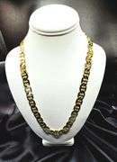 Huge 80 Gram14K Tri-Layered Yellow Gold Plate Mariners Link Necklace