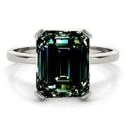 Stunning Rare 6.5 Ct VVs1 Ice Blue/Green Lab Simulated Diamond Ring
