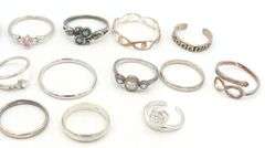 Group lot of 4 Vintage 925 sterling silver rings