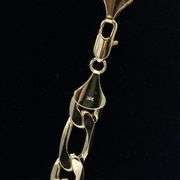 Huge 125.5 Grams Italian 14 Kt Gold Plated Figaro Chain Necklace