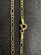 14k Yellow Gold Solid Figaro Link Chain 2.6mm Necklace 20"