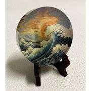"The Great Wave off Kanagawa" Crystal Paperweight