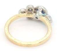 18kt Yellow gold bezel set sapphire and diamond ring