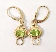 Incredible Peridot Dangle Earrings in 14K Yellow Gold
