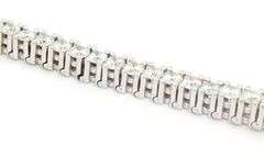 Elegant 14k White Gold Round Brilliant Cut Diamond Bracelet