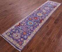 Runner Turkish Angora Oushak Handmade Wool Rug