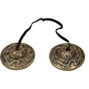Tibetan Dragon Embossed Tingsha Bells Meditation Cymbals