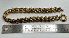 Luxurious 18kt Yellow Gold Link Necklace - 121.5 Grams, 16 Inches of Pure Elegance