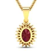 14KT Yellow Gold 1.5ctw Ruby and Diamond Pendant
