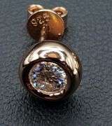 14 Kt Rose Gold Plated 1 Ctw Fire Moissanite Earrings