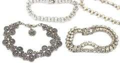 Group lot of 4 Vintage 925 sterling silver bracelets