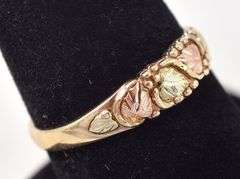 Marvelous Grape and Leaf Ring in 10K Yellow Gold