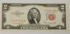 (8) 1953 B $2 Red Seal Consecutive Bills, Higher Quality