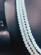 Stunning 406.5 Cttw 3 Strand Natural Chalcedony Necklace