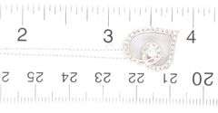 10kt White gold 0.35ctw open heart diamond pendant on chain