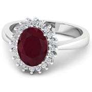 14KT White Gold 1.50ct Ruby and Diamond Ring