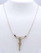 Vintage 925 Sterling Silver Crucifixion of Jesus Pendant on Chain