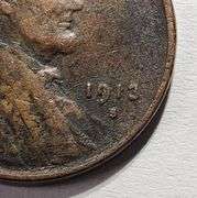 1913 S Wheat Penny, Circulated