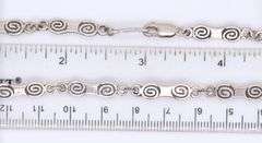 Vintage 925 Sterling Silver Bone Link Necklace