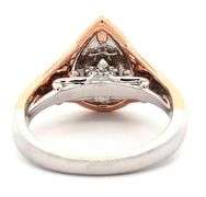 1.00ctw Pear and Round Diamond Double Frame Engagement Ring in 14K
